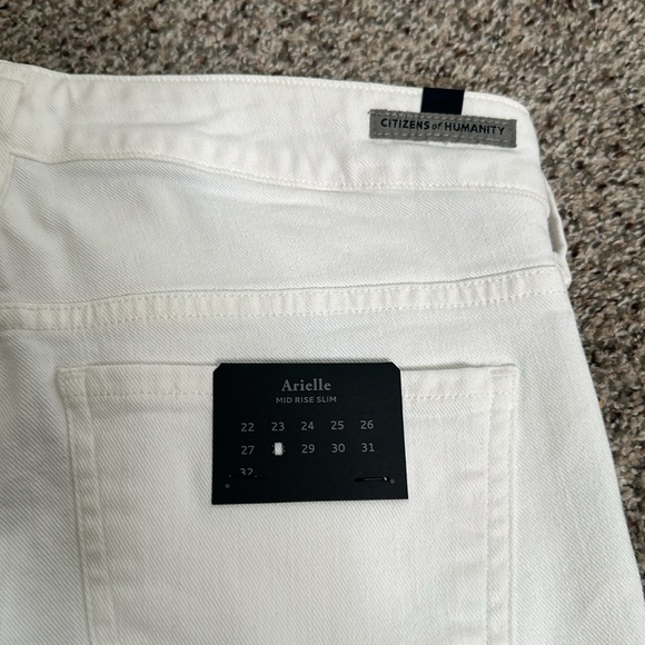 Citizens of humanity ARIELLE white med rise slim jeans size 28new - Picture 12 of 15